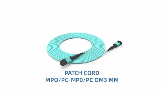 Câble de jonction de fibre optique MTP 24 12 noyaux Om3 Om4 Multi Mode Jumper 50/125 Cordon de brassage Fibre MPO