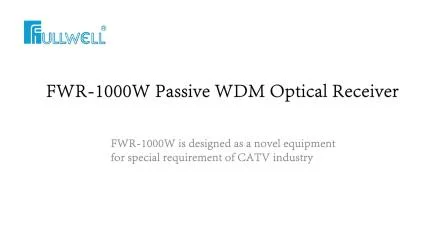 Récepteur optique à filtre passif FTTH 1550 nm pour CATV uniquement