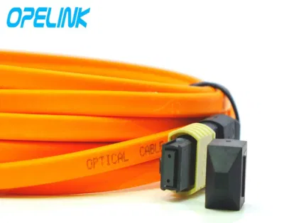 Cordon de brassage de fibre optique de câble plat multimode MTP/MPO